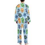 Alien Pattern Print Design 04 Men's Long Pajama Set