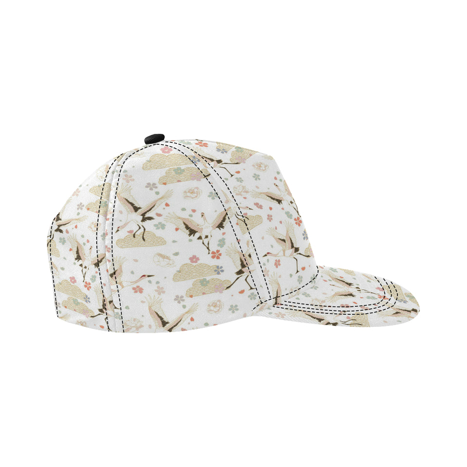 Beautiful Japanese cranes pattern All Over Print Snapback Cap