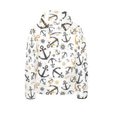 Anchors Rudders pattern Kids' Boys' Girls' Padded Hooded Jacket