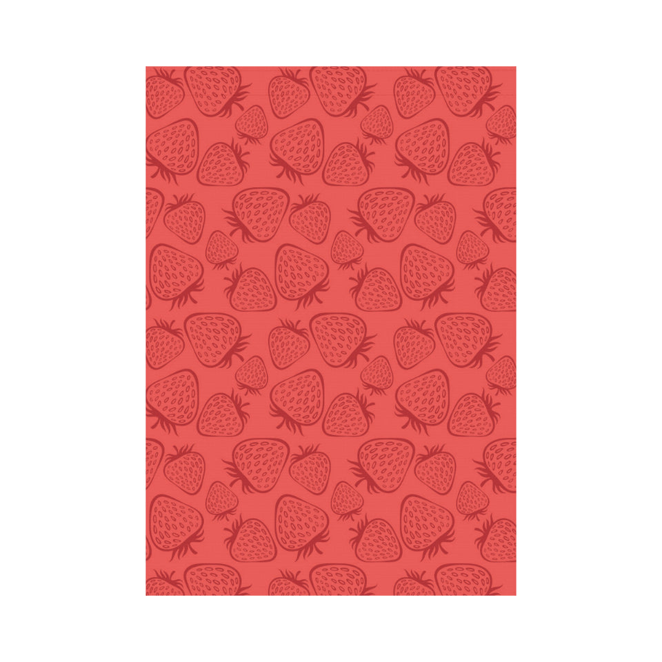 strawberry pattern red background House Flag Garden Flag