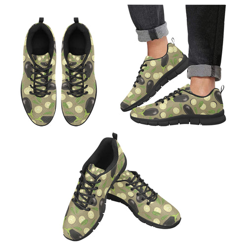 Eggplant Pattern Print Design 02 Men's Breathable Sneakers ( Model 055)
