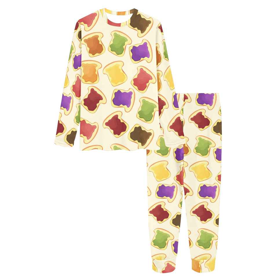 Bread Toast Pattern Print Design 02 Women's All Over Print Pajama Set