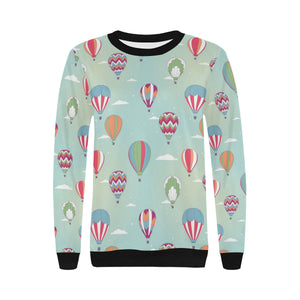 Hot Air Balloon design Pattern Women's Crew Neck Sweatshirt