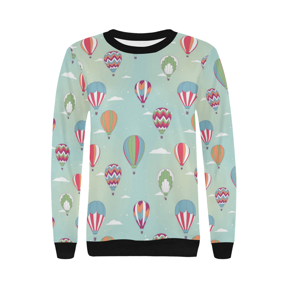 Hot Air Balloon design Pattern Women's Crew Neck Sweatshirt