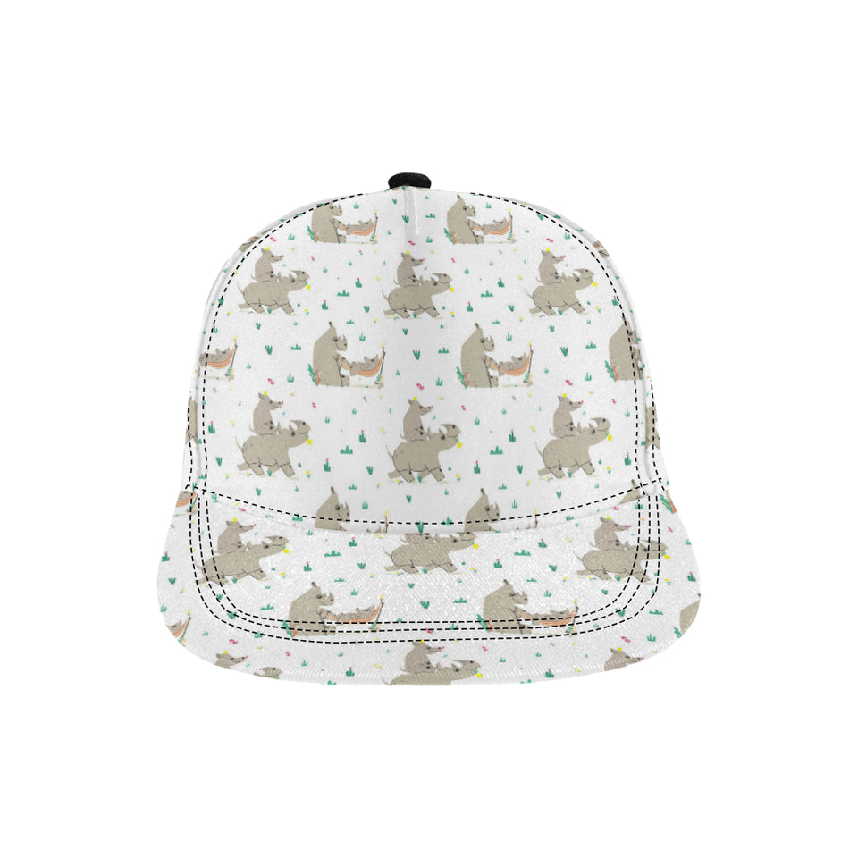 Cute Rhino pattern background All Over Print Snapback Cap