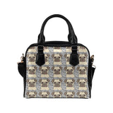 Happy pug pattern Shoulder Handbag