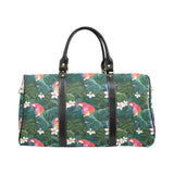 Parrot Palm tree leaves flower hibiscus pattern Travel Bag
