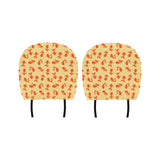 Goldfish Pattern Print Design 02 Car Headrest Cover