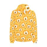 Lion Pattern Print Design 03 Men's Padded Hooded Jacket