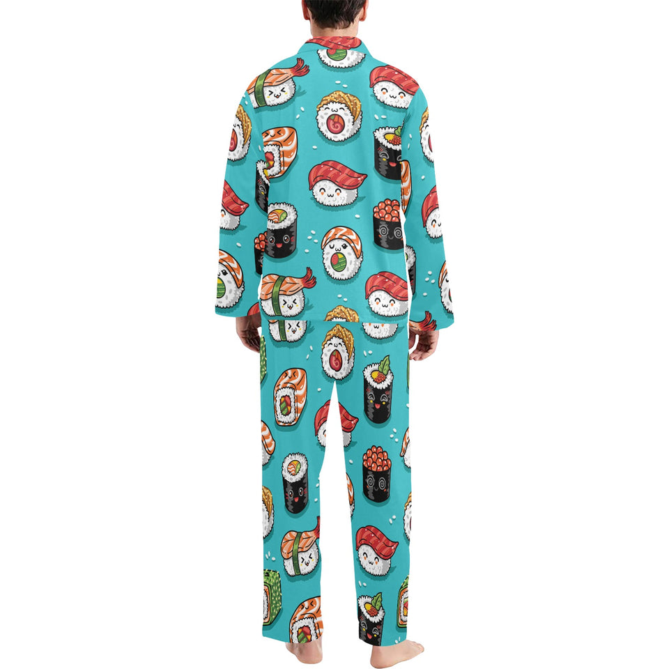 Cute sushi pattern Men's Long Pajama Set