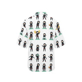 Cute ninja katana sword pattern Women's All Over Print Hawaiian Shirt