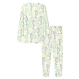 Seahorse shell pattern Women's All Over Print Pajama Set