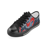 Koi Fish Carp Fishs hand drawn japanese art Kids' Boys' Girls' Low Top Canvas Shoes Black
