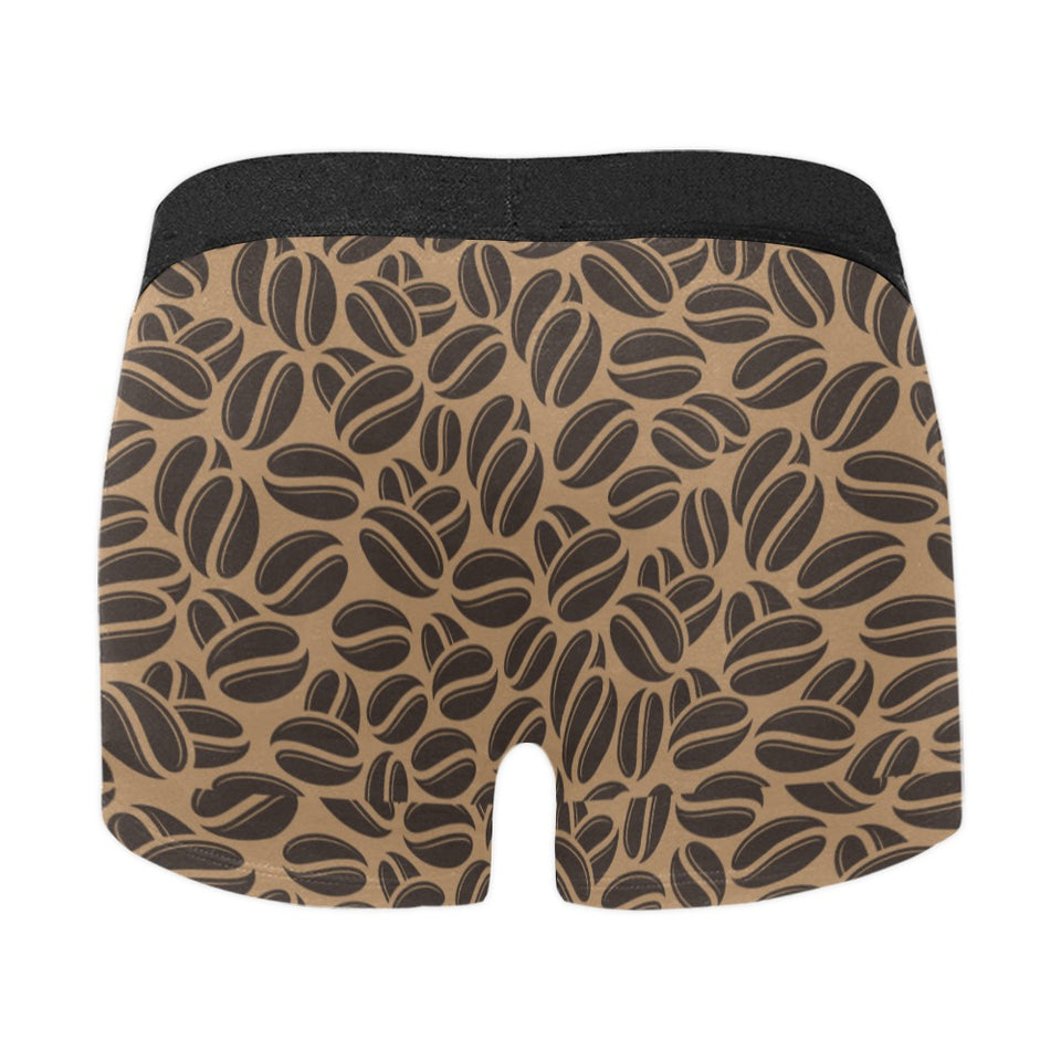 Coffee bean on brown background Men's All Over Print Boxer Briefs Men's Underwear