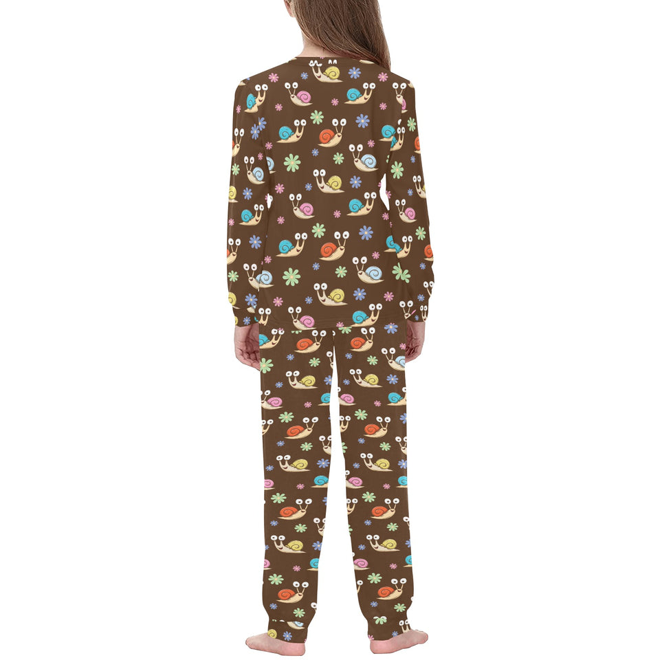 Snail Pattern Print Design 03 Kids' Boys' Girls' All Over Print Pajama Set