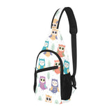 Cute owl pattern All Over Print Chest Bag