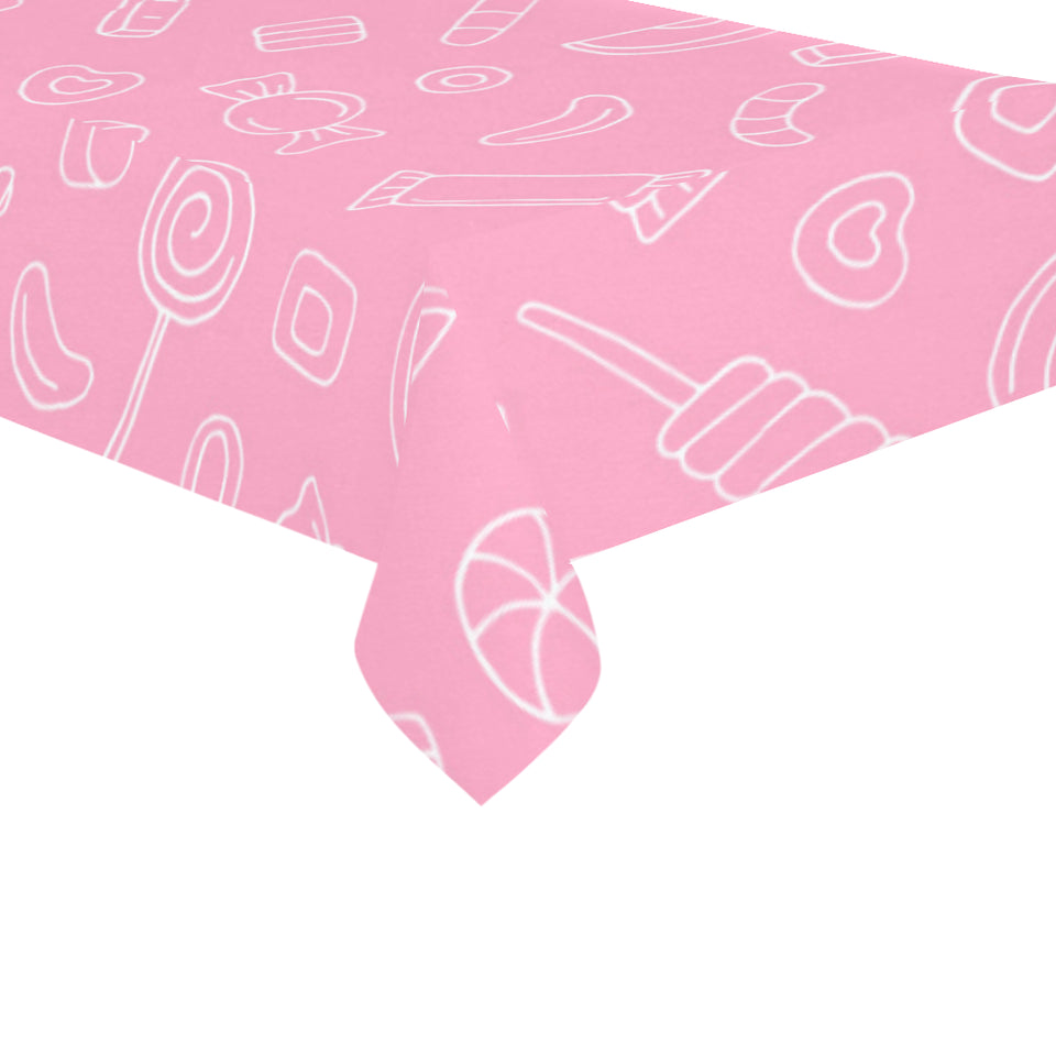 Sweet candy pink background Tablecloth