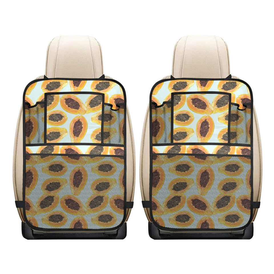 Watercolor papaya pattern Car Seat Back Organizer