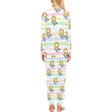 Cute hand drawn mermaid Women's All Over Print Pajama Set