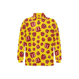 Dice Pattern Print Design 04 Men's Long Sleeve Polo Shirt