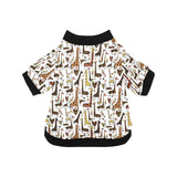 Giraffe Pattern Print Design 05 All Over Print Pet Dog Round Neck Fuzzy Shirt