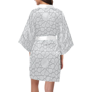 arabic star pattern Women's Short Kimono Robe