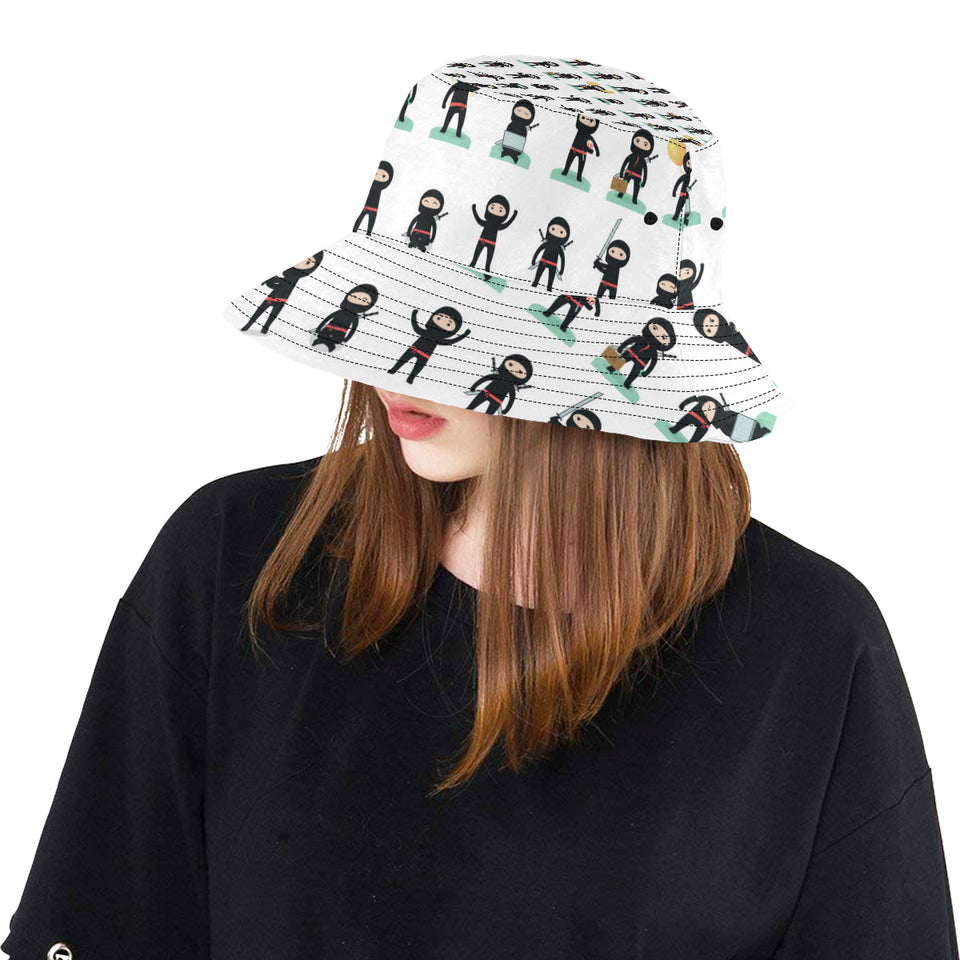 Cute ninja katana sword pattern Unisex Bucket Hat