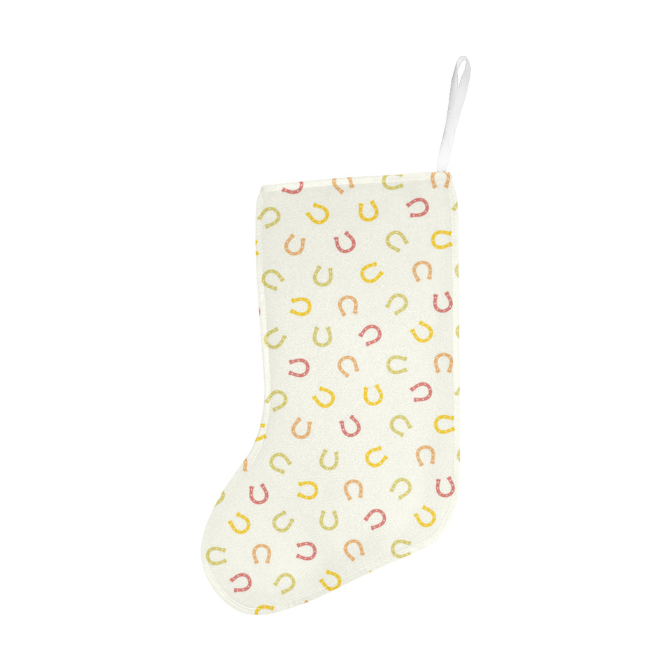 Horseshoes Pattern Print Design 02 Christmas Stocking