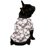 Garlic bulb dark background All Over Print Pet Dog Round Neck Fuzzy Shirt