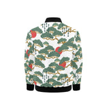 Bonsai red sun japanese pattern Kids' Boys' Girls' Bomber Jacket