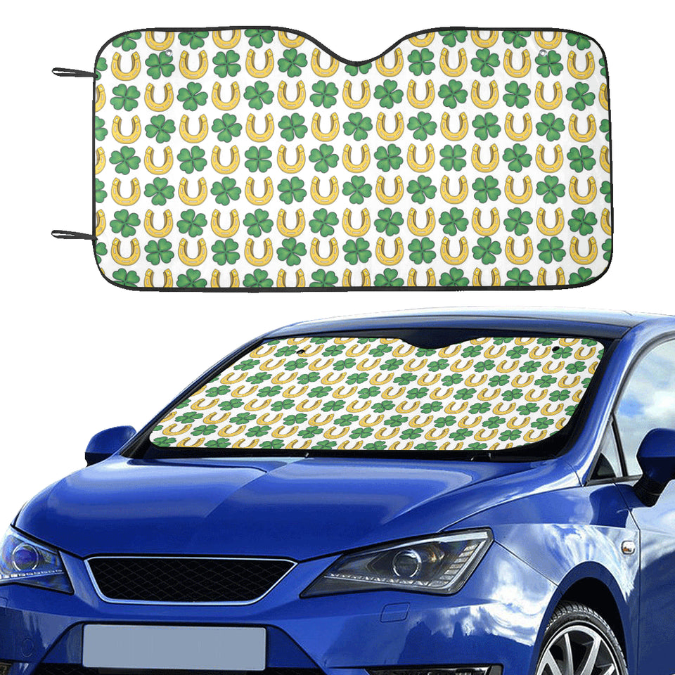 Horseshoes Pattern Print Design 04 Car Sun Shade