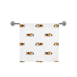 Cute beagle dog sleeping pattern Bath Towel