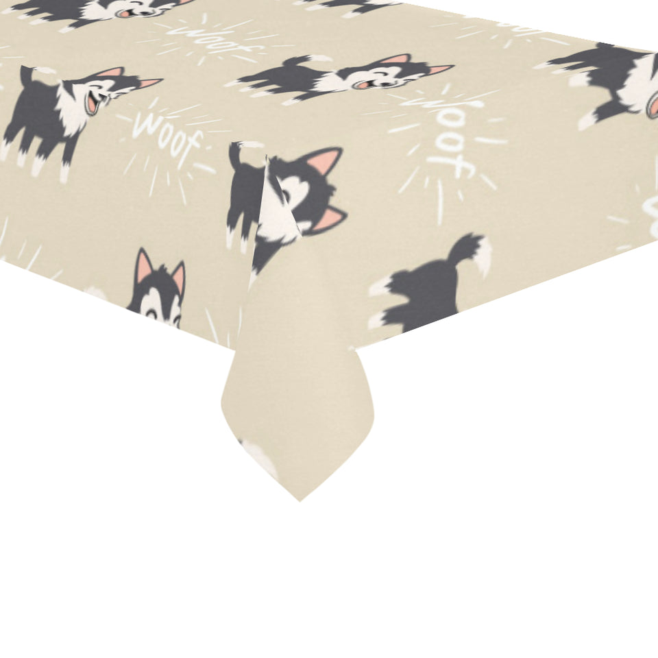Cute Siberian Husky Tablecloth