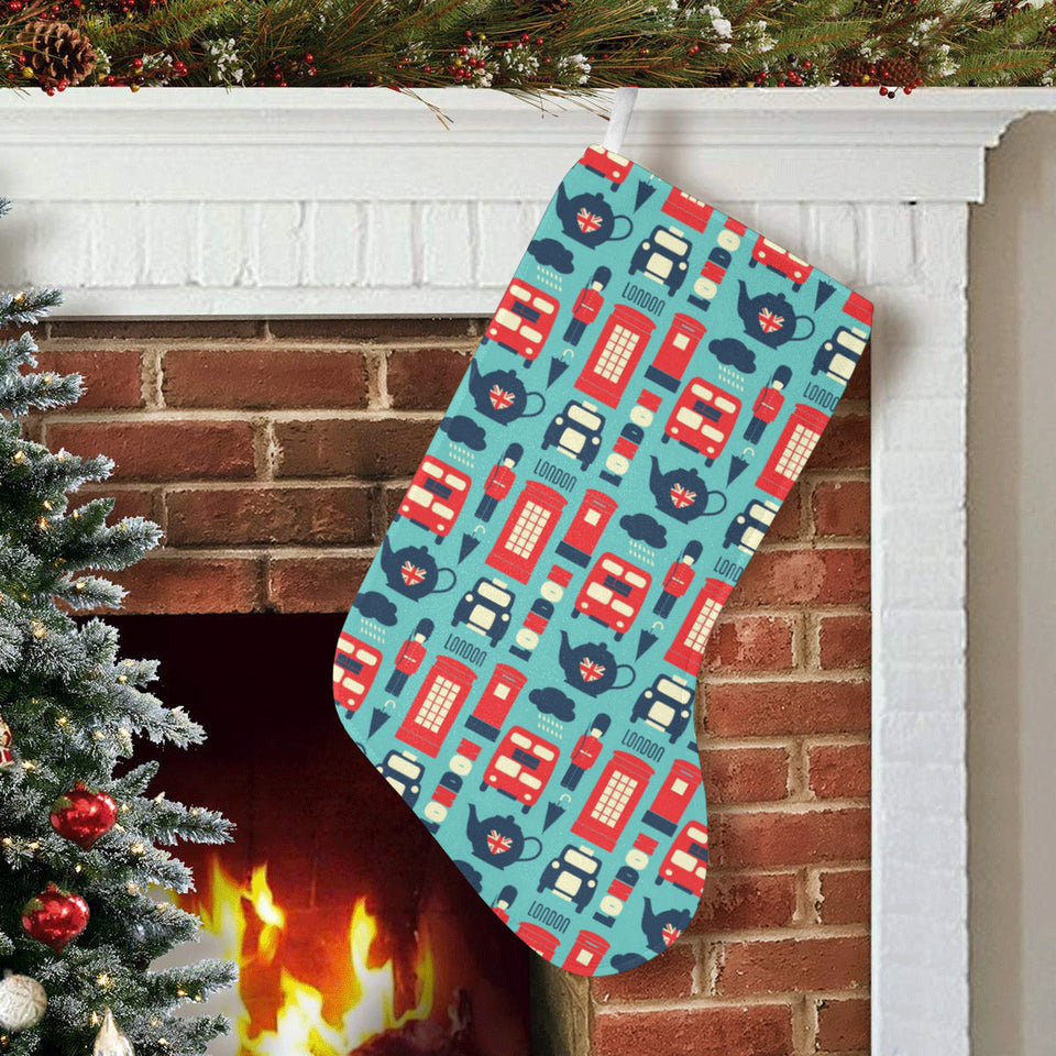 British Pattern Print Design 04 Christmas Stocking