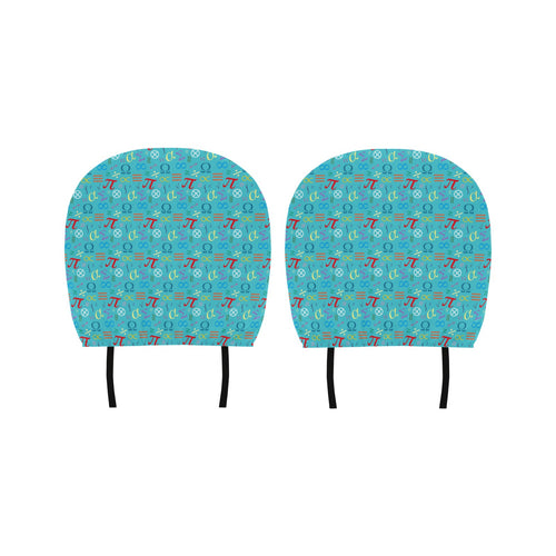 Math Pattern Print Design 02 Car Headrest Cover