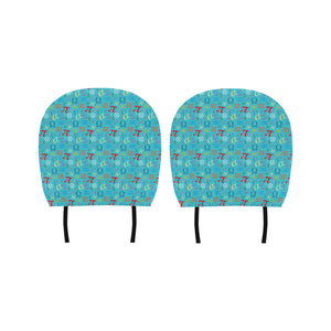 Math Pattern Print Design 02 Car Headrest Cover