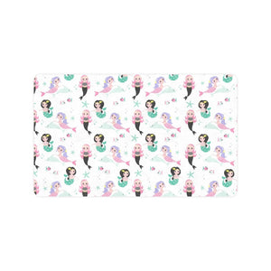 cute mermaid dolphin fish starfish pattern Doormat
