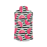 Watercolor paint textured watermelon pieces Women's Padded Vest
