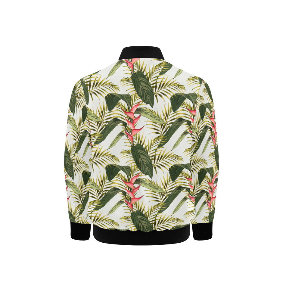 heliconia pattern Kids' Boys' Girls' Bomber Jacket