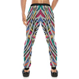 Colorful zebra skin pattern Unisex Casual Sweatpants