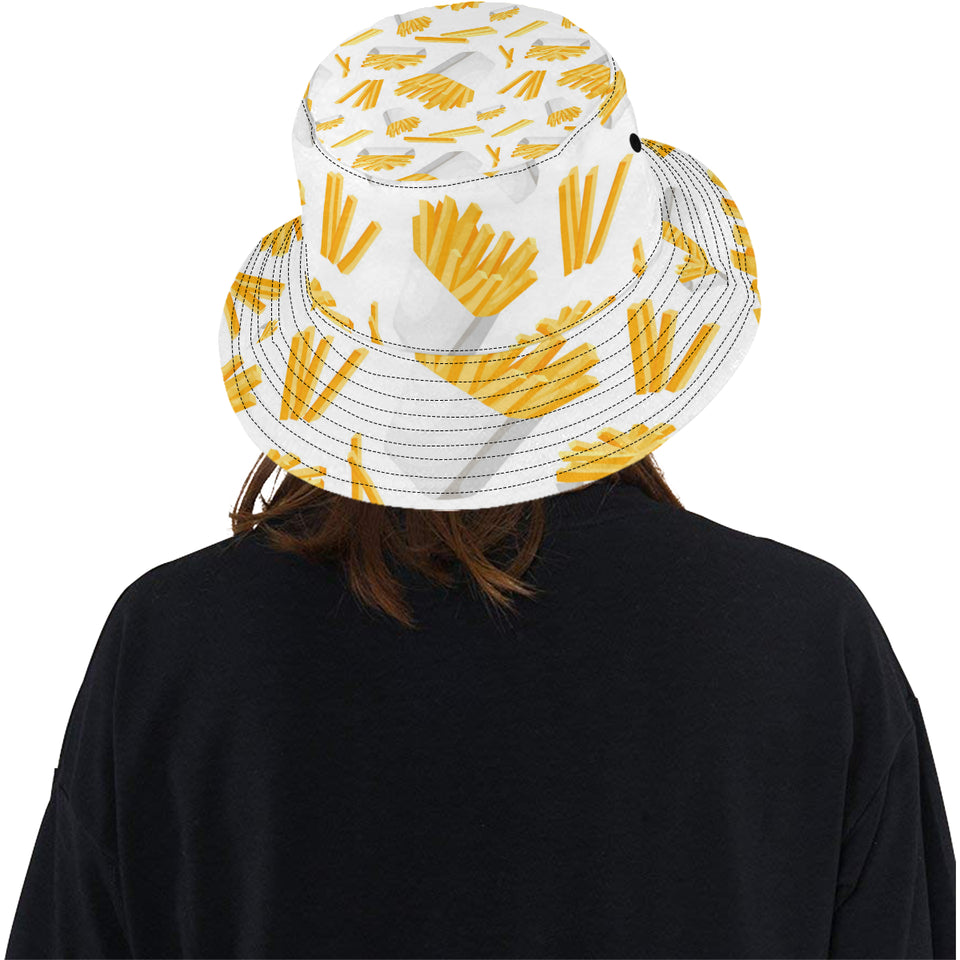 French fries white paper box pattern Unisex Bucket Hat