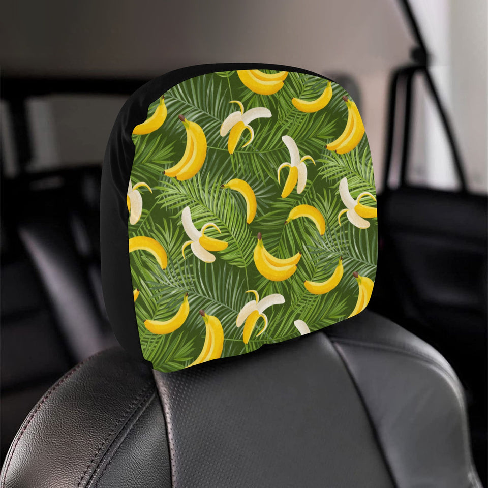 Banana Palm Leaves pattern Car Headrest Cover