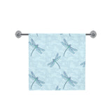 Dragonfly pattern blue background Bath Towel