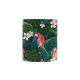 Parrot Palm tree leaves flower hibiscus pattern Morphing Mug Heat Changing Mug