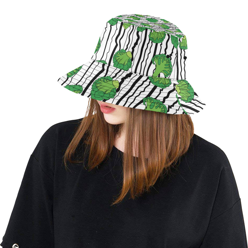 Cool Broccoli pattern Unisex Bucket Hat