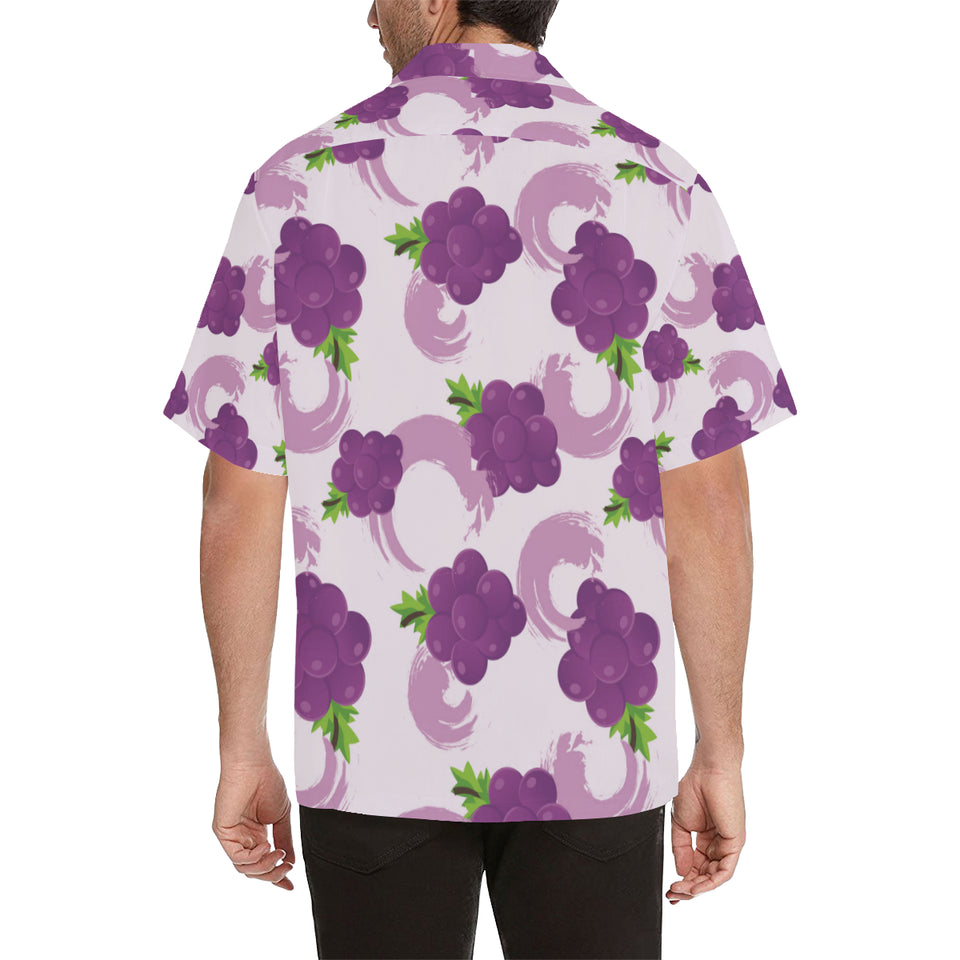 Cute Grape pattern Men's All Over Print Hawaiian Shirt