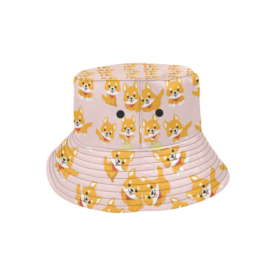 Cute shiba inu dog pattern Unisex Bucket Hat