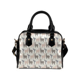 Llama Alpaca pattern Shoulder Handbag