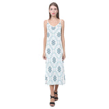 nautical steering wheel chain V-Neck Open Fork Long Dress