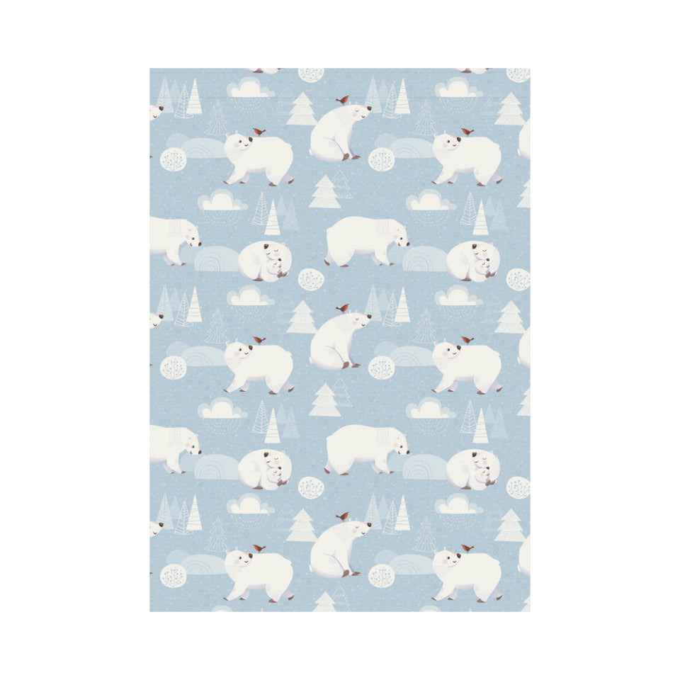 Cute polar bears Christmas decoration pattern House Flag Garden Flag